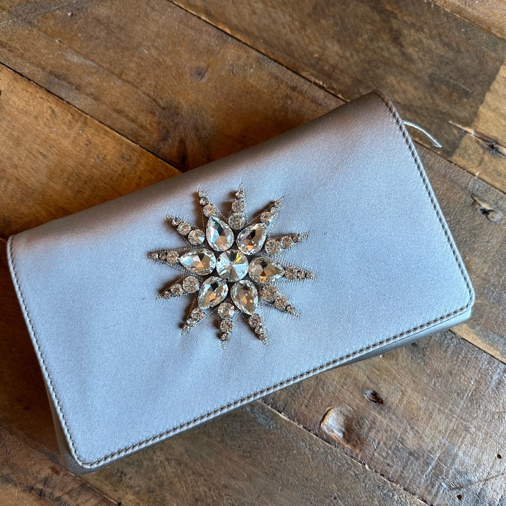 NWT Gambatista Valli satin clutch